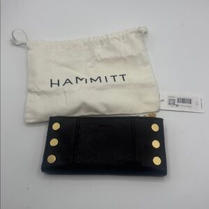HAMMITT - 110 North Pebble Leather Gold Studded Checkbook Wallet